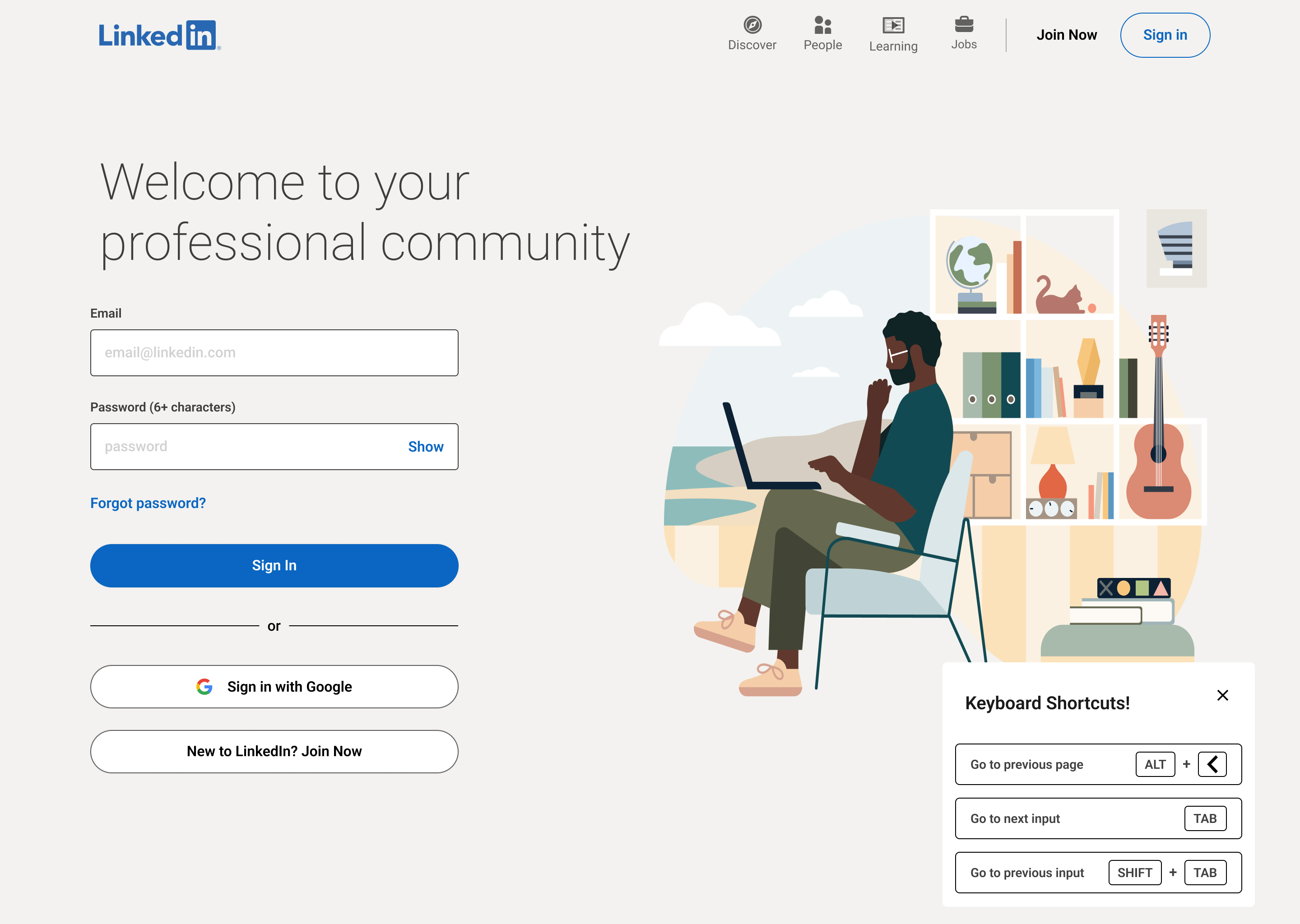 LinkedIn Landing Page